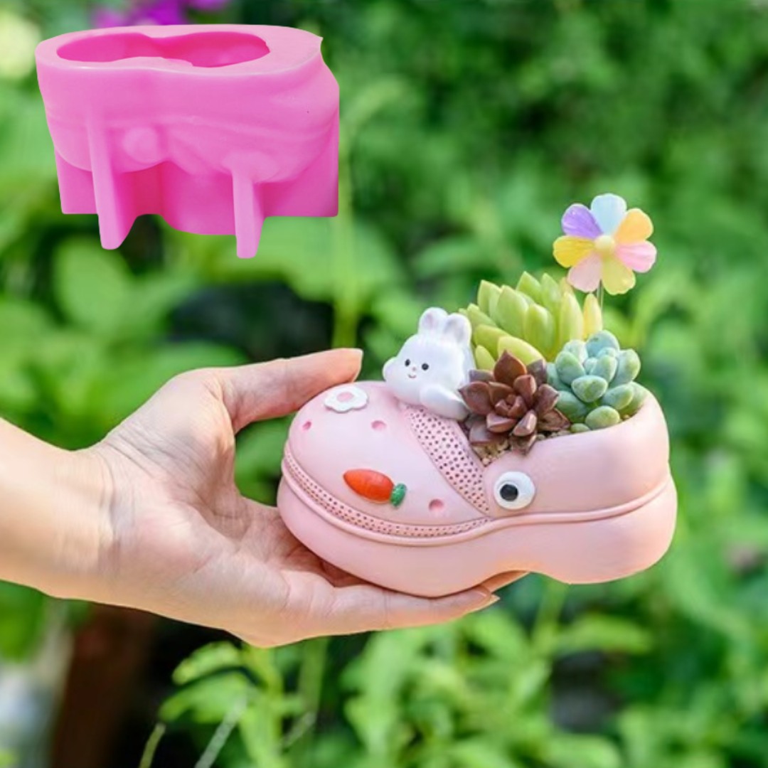Echeveria Succulent - 3D Tier Hausschuhe Sukkulente Blumentopf Harz