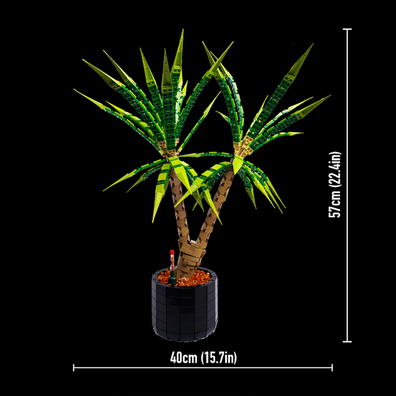 Dracaena Marginata - 1961 Teile MOC Dracaena Marginata Drachenbaum