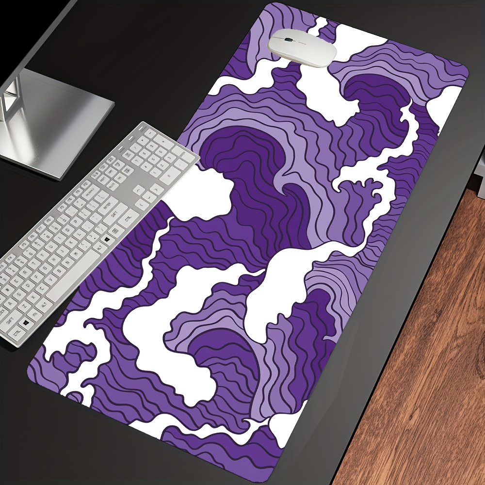 Tradescantia Purple - Lila und Weiße Wellen Kunst Schreibtischunterlage